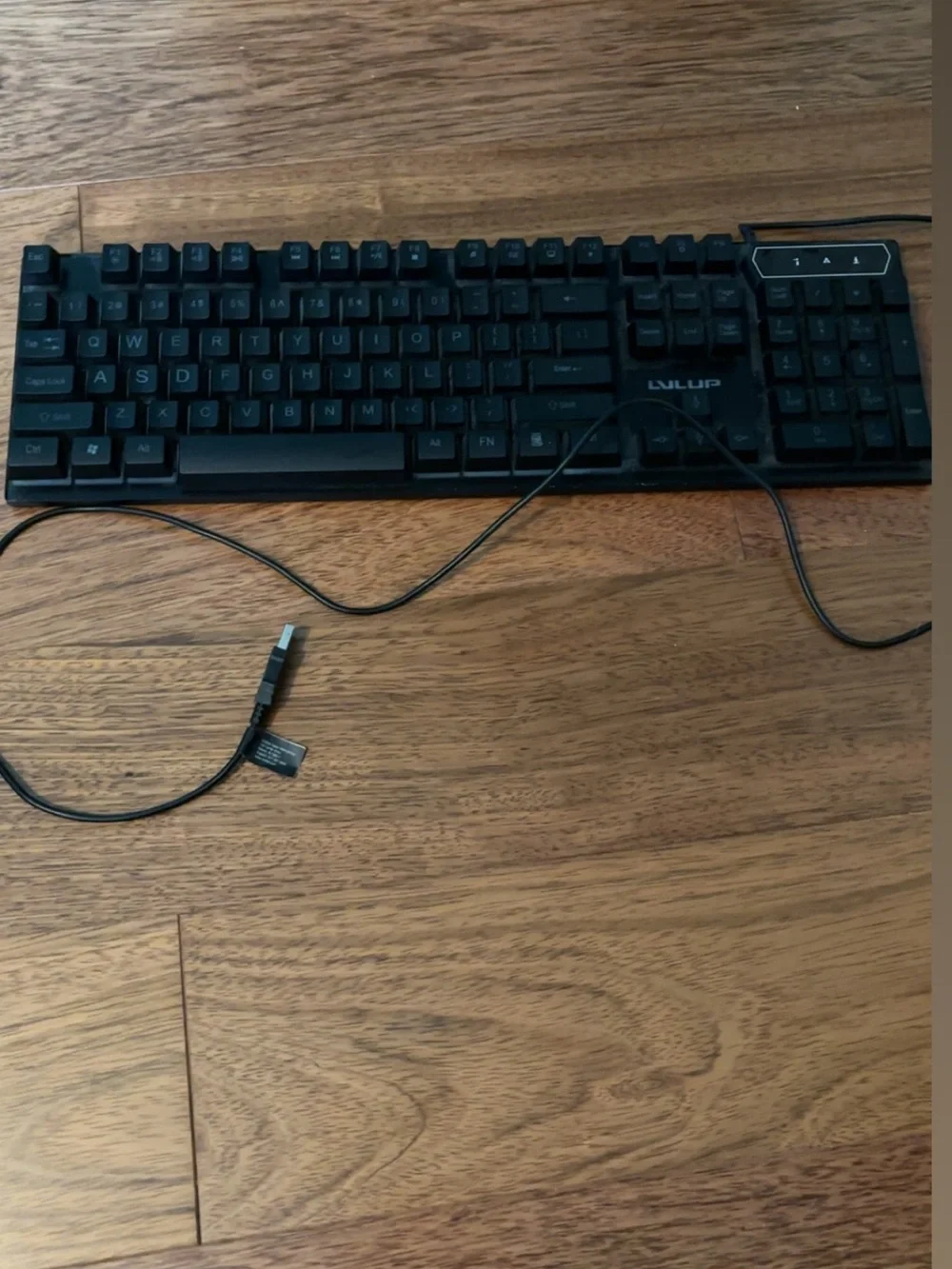 Black Wired LVLUP USB Gaming Keyboard
